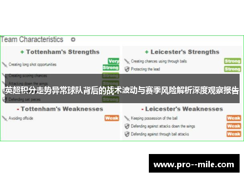 英超积分走势异常球队背后的战术波动与赛季风险解析深度观察报告